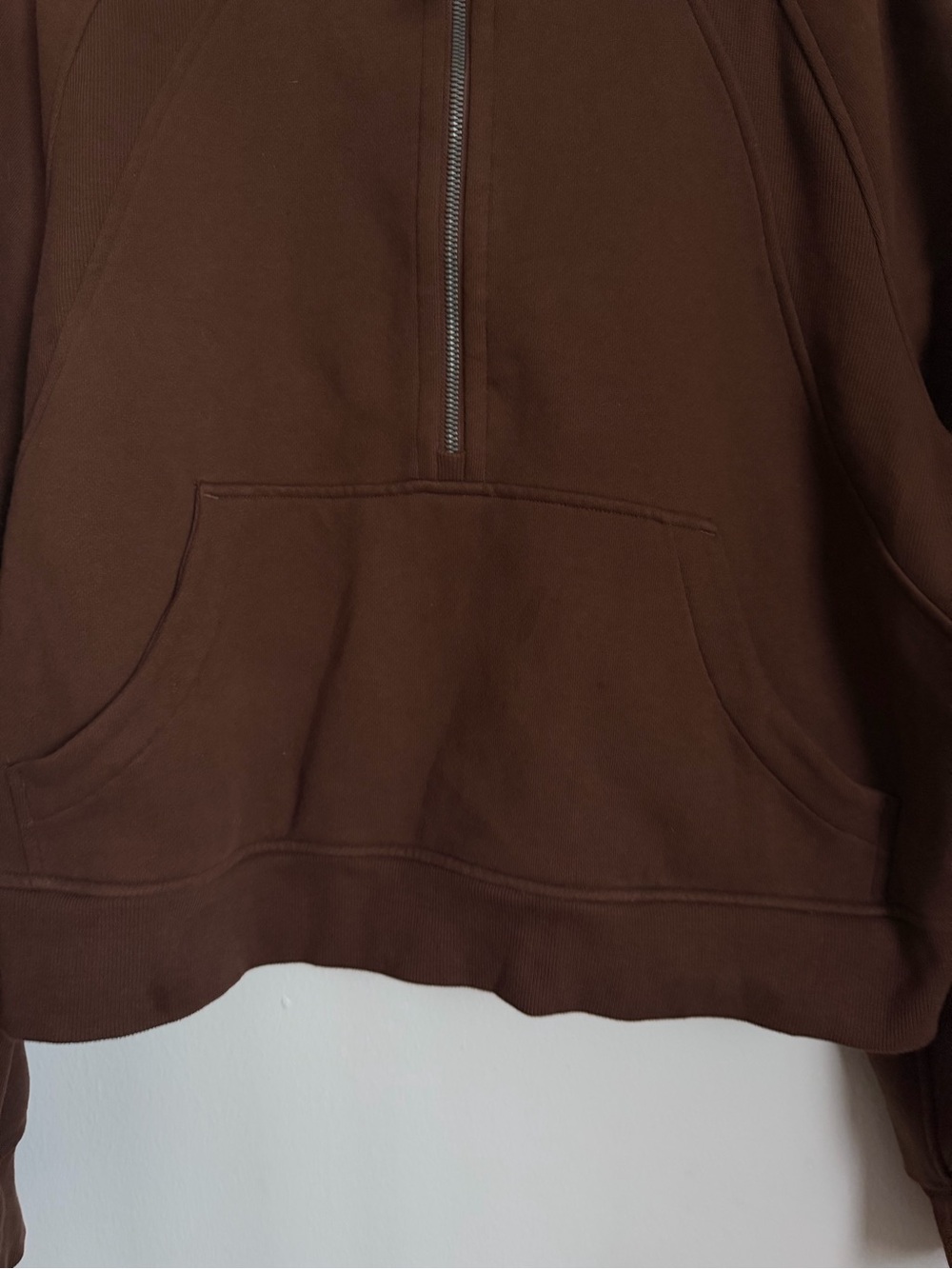 Lululemon Scuba Oversized Half Zip Sweater Pullover Brown Women Size XL XXL - Picture 4 of 10